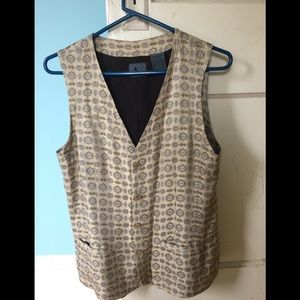 Vintage Brocade Tunic Vest
